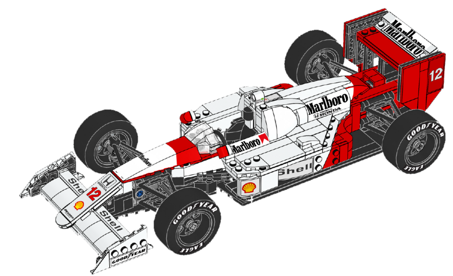 Alternative Sticker for Set 10330 - McLaren MP4-4 Ayrton Senna