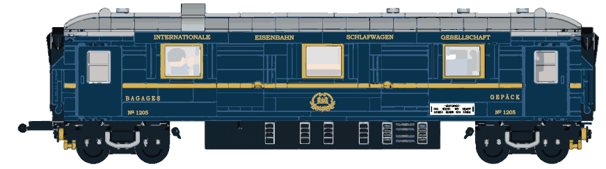 Custom Sticker voor Rebrickable MOC-167870 - Orient Express Luggage Car (Versie 1)