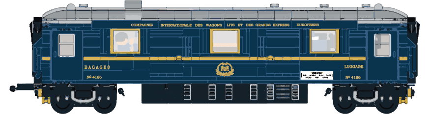 Custom Sticker for Rebrickable MOC-167870 - Orient Express Luggage Car (Version 2)