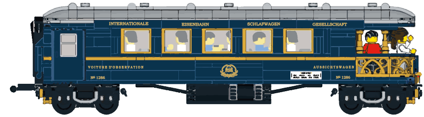 Custom Sticker voor Rebrickable MOC-167870 - Orient Express Observation Car (Versie 1)