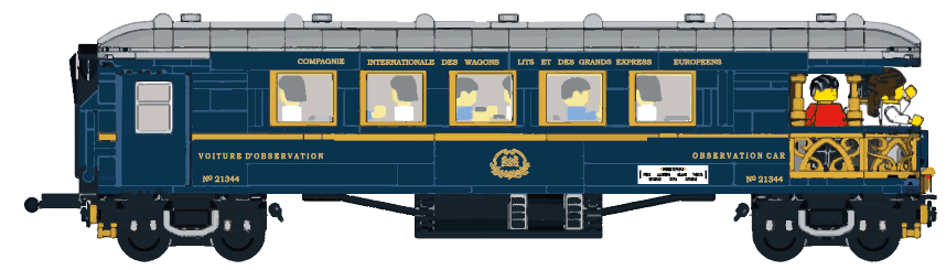 Custom Sticker voor Rebrickable MOC-167870 - Orient Express Observation Car (Versie 2)