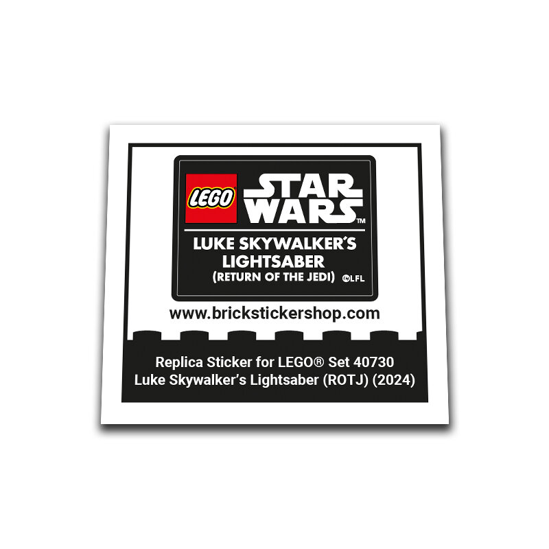 Replica Sticker voor Set 40730 - Luke Skywalker&#039;s Lightsaber (Return of the Jedi)