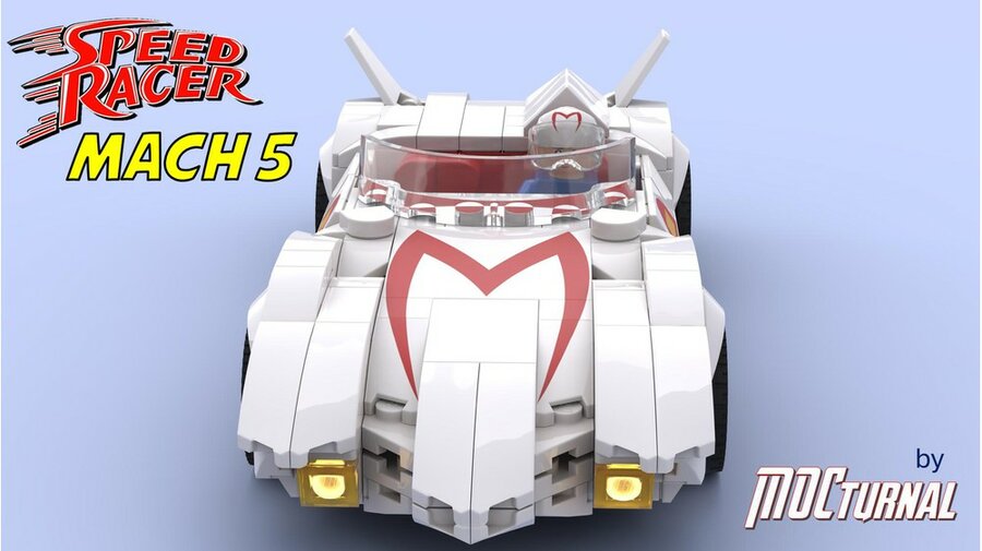 Custom Sticker for Rebrickable MOC-192324  - Speed Racer MACH 5 by MOCturnal