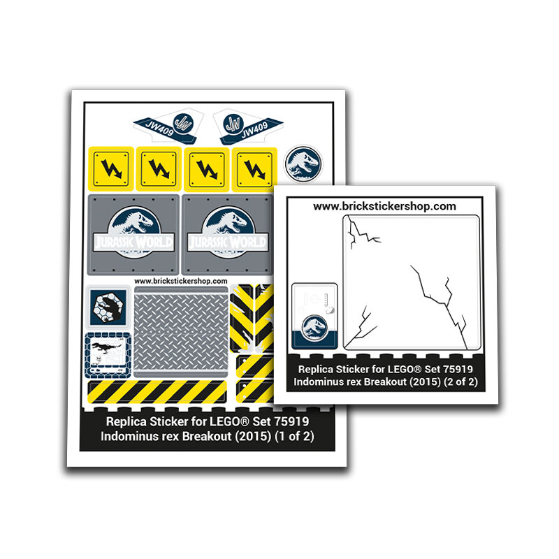 Replica Sticker voor Set 75919 - Indominus rex Breakout