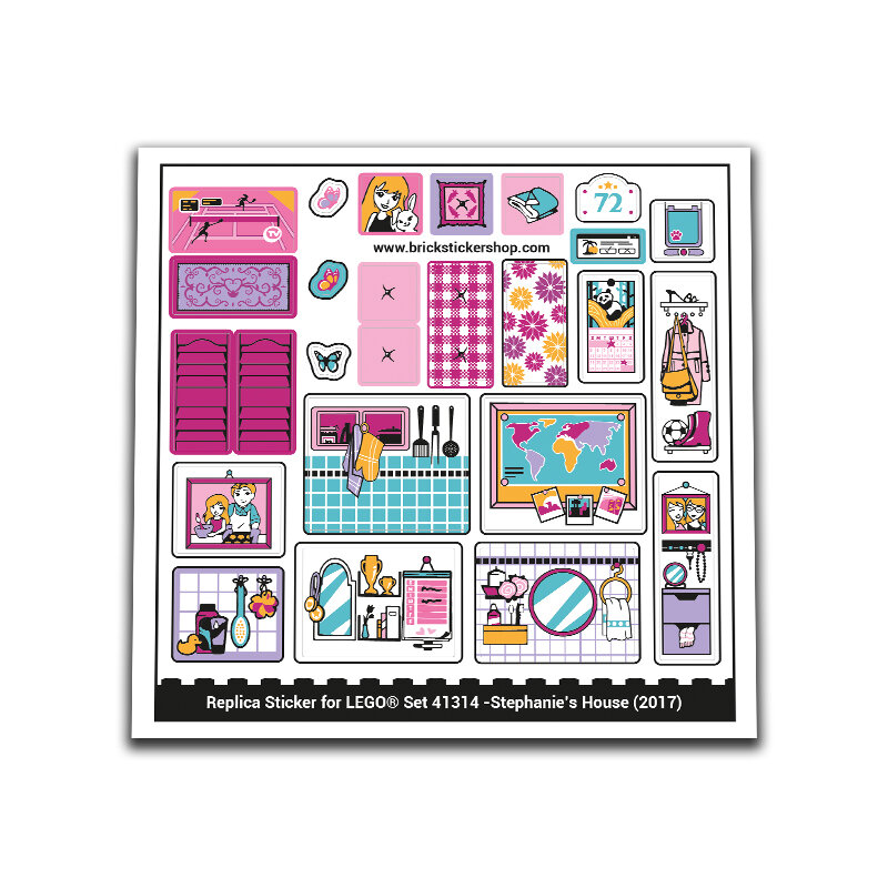 Replacement Sticker for Set 41314 - Stephanie&#039;s House