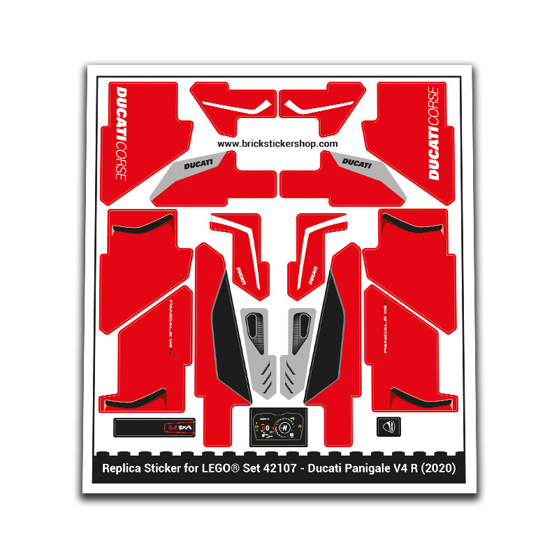 Replica Sticker voor Set 42107 - Ducati Panigale V4 R