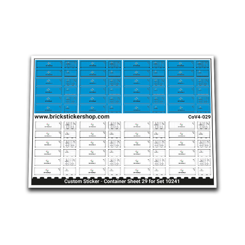 Custom Sticker - Container Sheet 29 for Maersk Line Triple-E