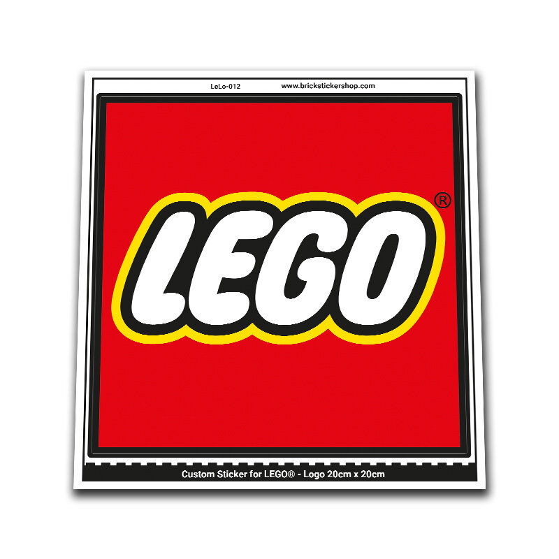 Custom Sticker - Lego Logo 20cm x 20cm