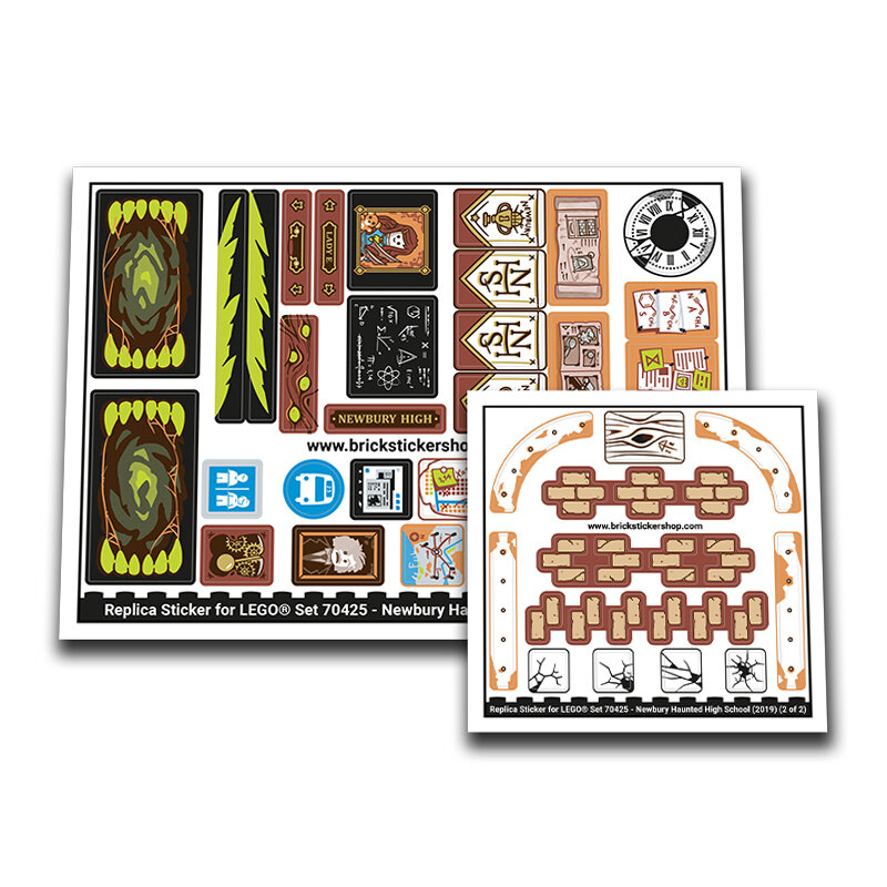 Replica Sticker voor Set 70425 - Newbury Haunted High School