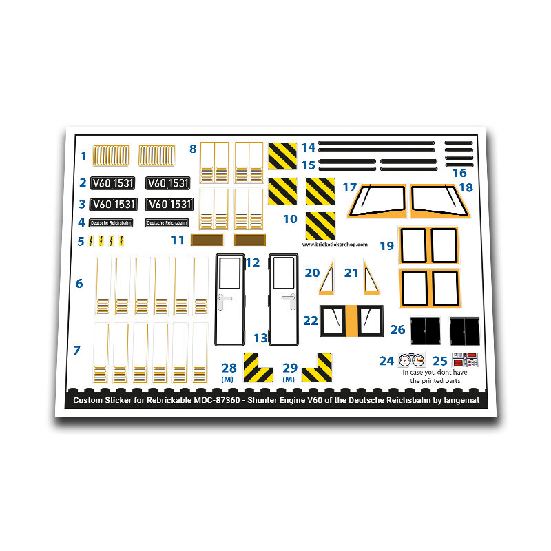 Custom Sticker - Shunter Engine V60 by Langemat