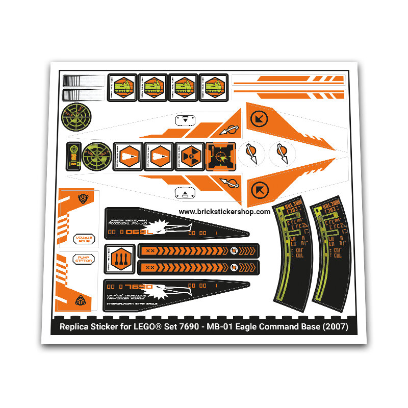 Replacement Sticker for Set 7690 - MB-01 Eagle Command Base