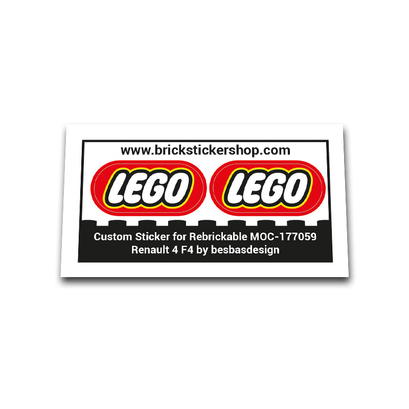 Custom Sticker for Rebrickable MOC-177059 - Renault 4 F by besbasdesign