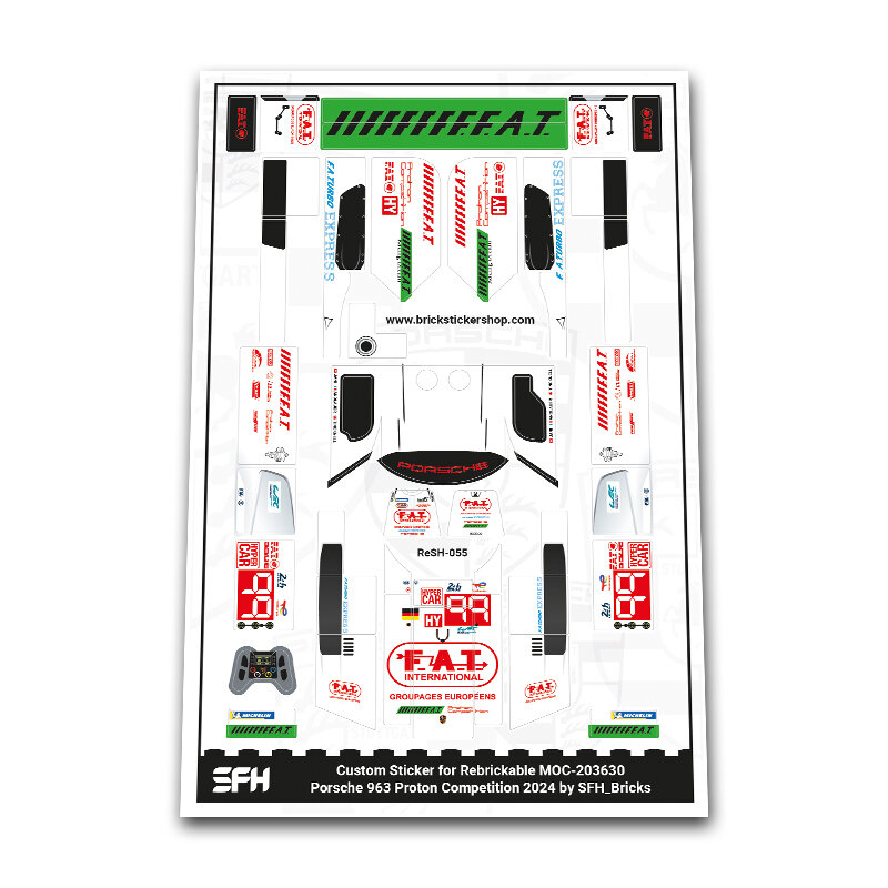 Custom Sticker - Porsche 963 Proton Competition by SFH_Bricks