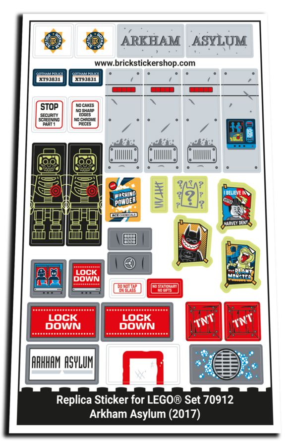 Replacement Sticker for Set 70912 - Arkham Asylum