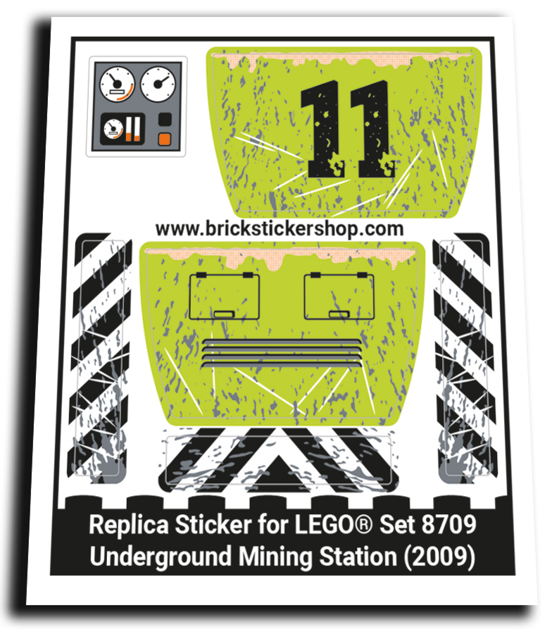 Replacement Sticker for Set 8709 - Underground Mining Station