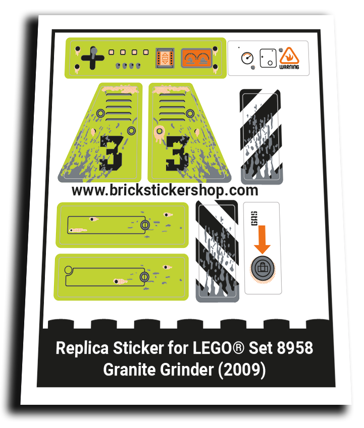 Replacement Sticker for Set 8958 - Granite Grinder