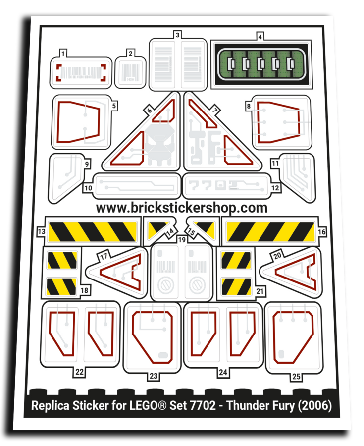 Replacement Sticker for Set 7702 - Thunder Fury