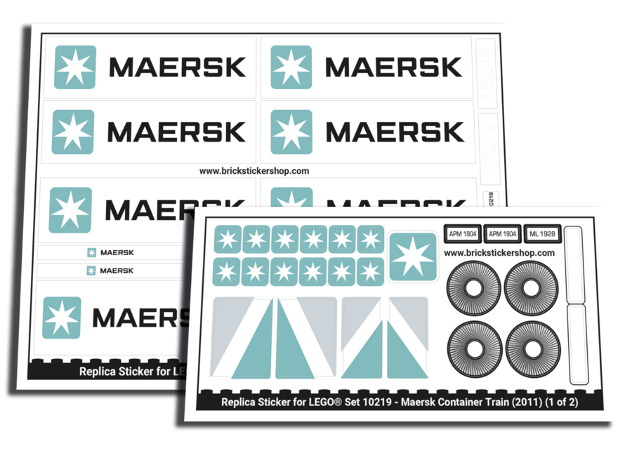 Replacement Sticker for Set 10219 - Maersk Container Train