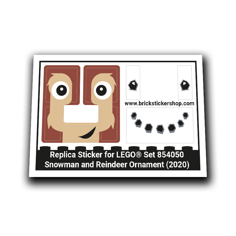 Replacement Sticker for Set 854050 - Snowman and Reindeer Ornament