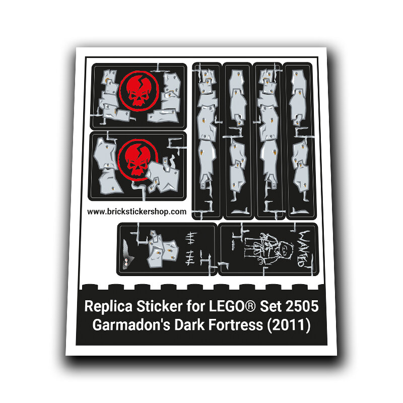 Replacement Sticker for Set 2505 - Garmadon&#039;s Dark Fortress