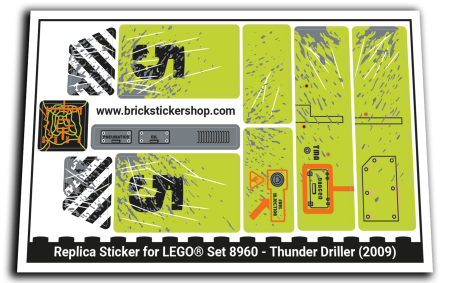 Replacement Sticker for Set 8960 - Thunder Driller