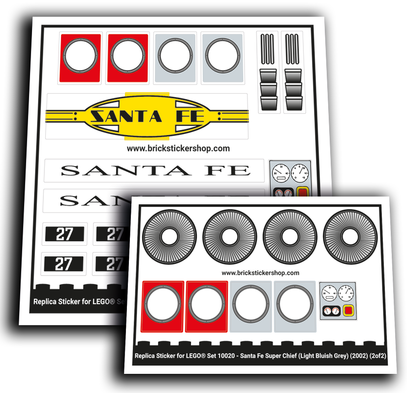 Replacement Sticker for Set 10020 - Santa Fe Super Chief (LBG)