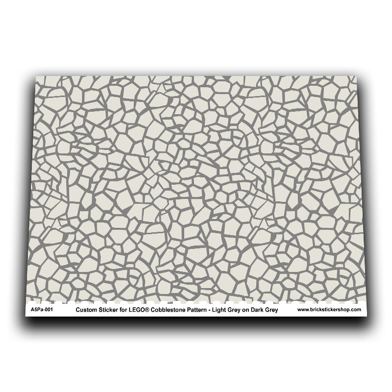 A5 sheet with Cobblestone Pattern Light Grey on Dark Grey