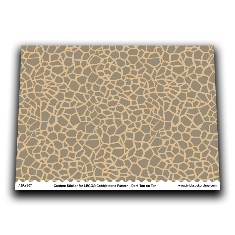 A5 sheet with Cobblestone Pattern Dark Tan on Tan