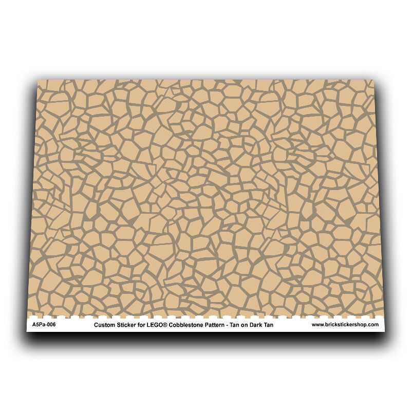 A5 sheet with Cobblestone Pattern Tan on Dark Tan