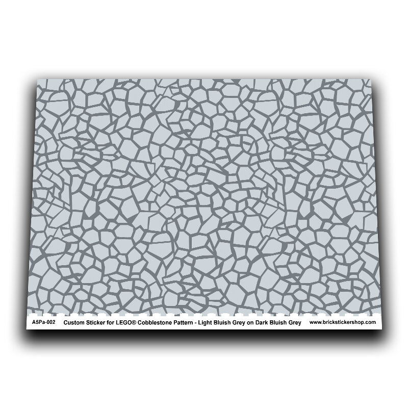 A5 sheet with Cobblestone Pattern Light Bluish Grey on Dark Bluish Grey