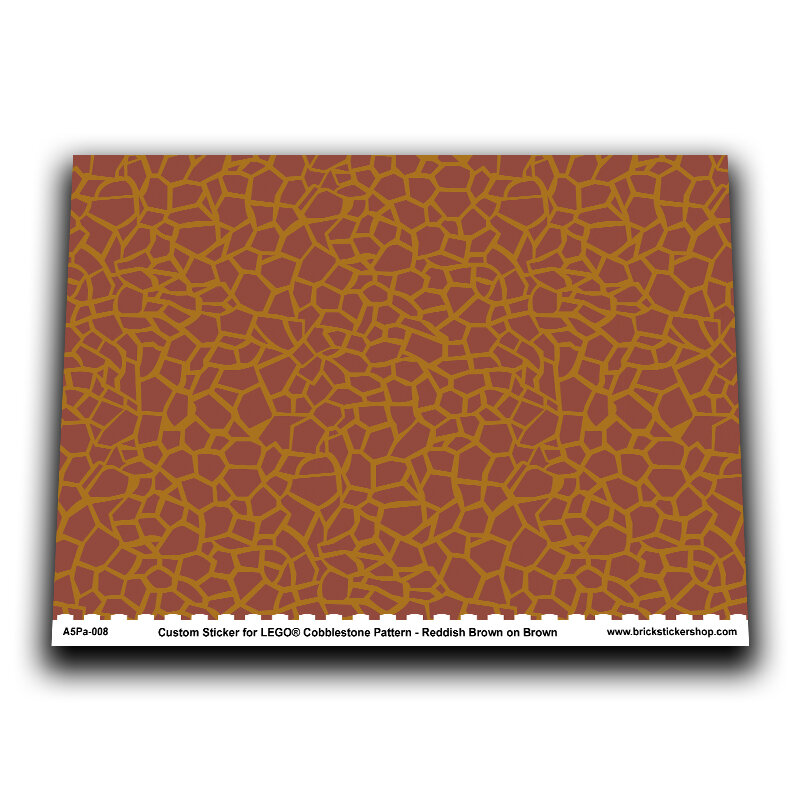 A5 sheet with Cobblestone Pattern Reddish Brown on Brown