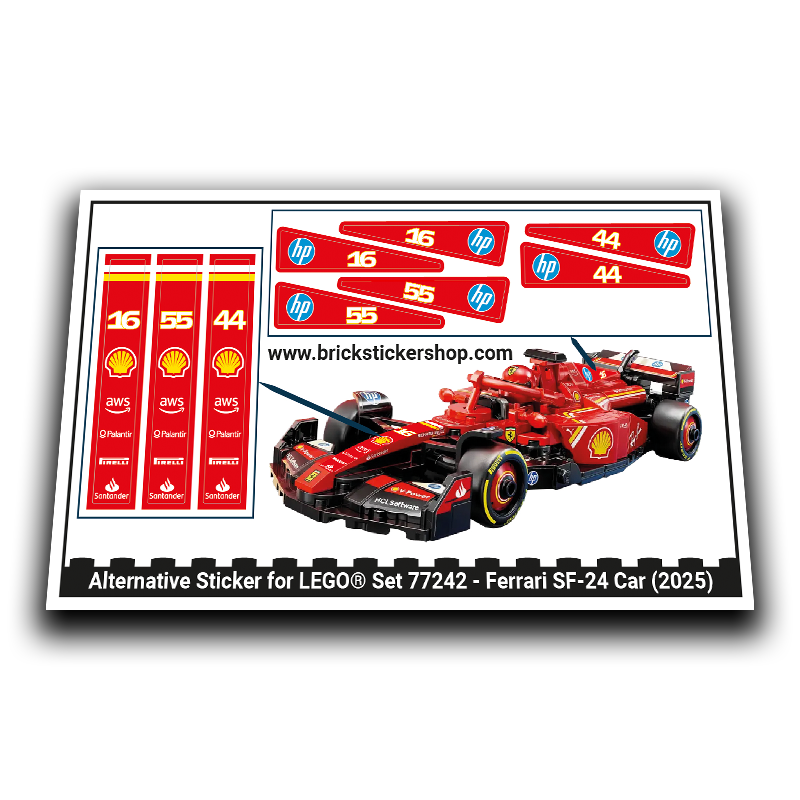 Alternative Sticker for Set 77242 - Ferrari SF-24 Car