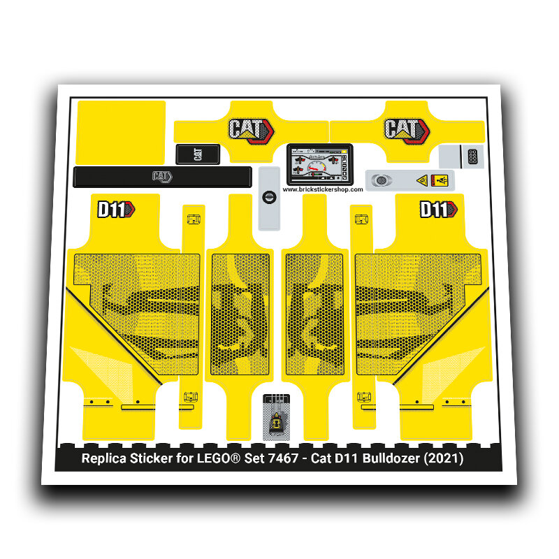 Replacement Sticker for Set 42131 - Cat D11 Bulldozer