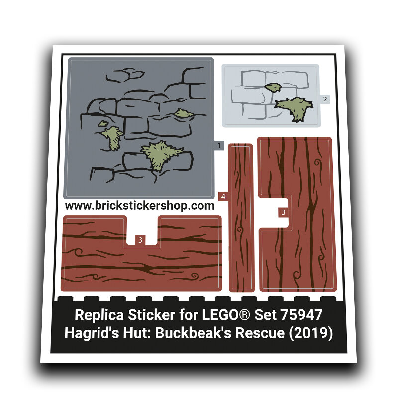 Replacement Sticker for Set 75947 - Hagrid&#039;s HuBuckbeak&#039;s Rescue