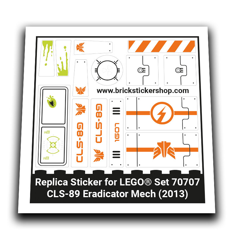 Replacement Sticker for Set 70707 - CLS-89 Eradicator Mech