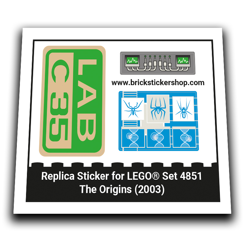 Replacement Sticker for Set 4851 - The Origins