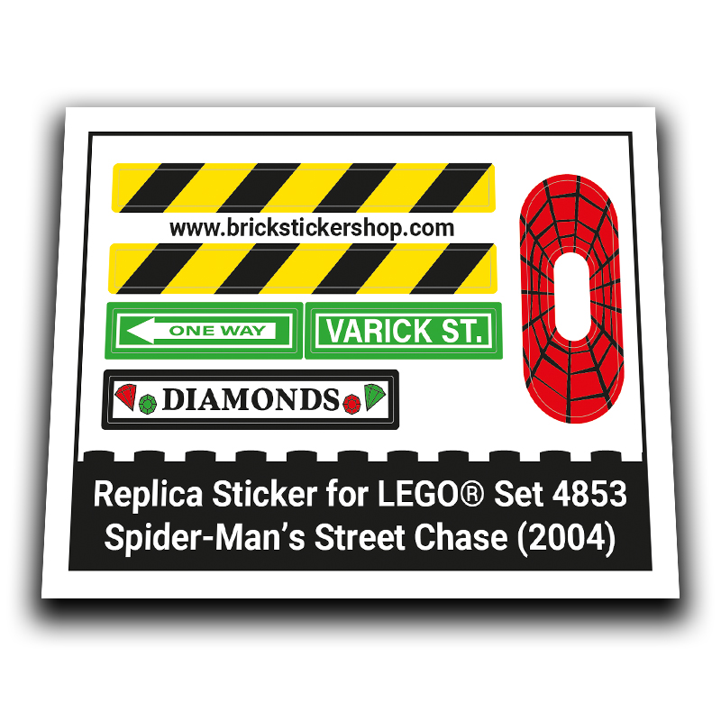 Replacement Sticker for Set 4853 - Spider-Man&#039;s Street Chase