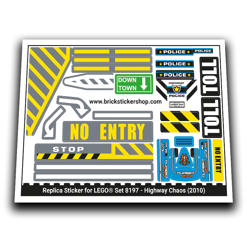 Replacement Sticker for Set 8197 - Highway Chaos