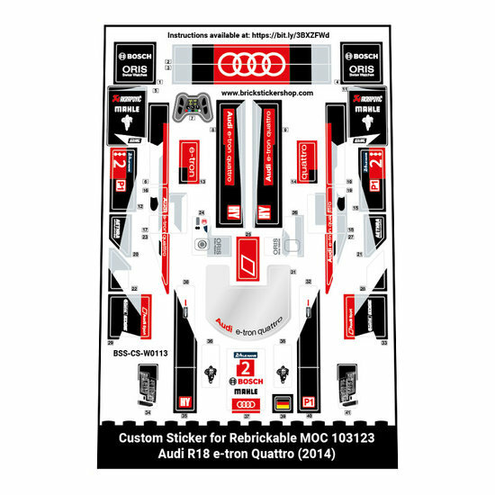 Custom Sticker - Audi R18 e-tron Quattro by SFH_Bricks