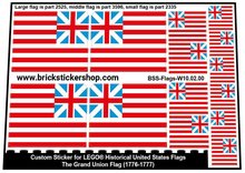 Custom Stickers for LEGO Flags - Grand Union Flag (1776-1777)