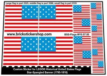 Custom Stickers for LEGO Flags - Star-Spangled Banner (1795-1818)