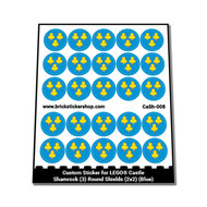 Custom Sticker - Shamrock (3) Round Shields (2x2) (Blue)