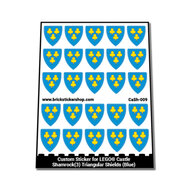 Custom Sticker - Shamrock(3) Triangular Shields (Blue)