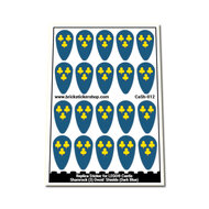 Custom Sticker - Shamrock (3) Ovoid  Shields (Dark Blue)