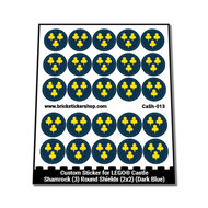 Custom Sticker - Shamrock (3) Round Shields (2x2) (Dark Blue)