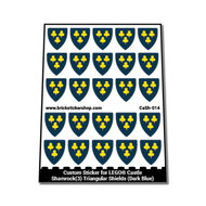 Custom Sticker - Shamrock(3) Triangular Shields (Dark Blue)