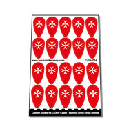 Custom Sticker - Maltese Cross Ovoid Shields