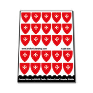 Custom Sticker - Maltese Cross Triangular Shields