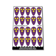 Custom Sticker - Shamrock (3) Ovoid Shields (Purple)