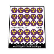 Custom Sticker - Shamrock (3) Round Shields (2x2) (Purple)